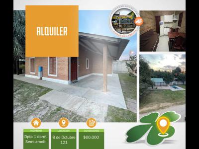 Departamentos Alquiler Santiago Del Estero DPTO 1 Dorm semi amob.