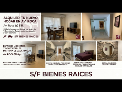 Departamentos Alquiler Santiago Del Estero Hermoso departamento de 1 dormitorio  con cochera